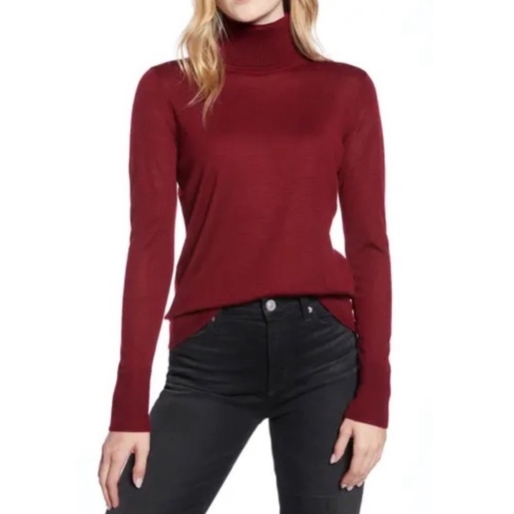 1901 Turtleneck Merino Wool Blend Sweater NWT